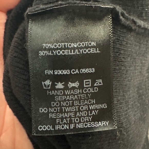 NIC + ZOE Black Off the Shoulder Rose Decal Y2K Goth Long Sleeve Size L - Picture 4 of 4